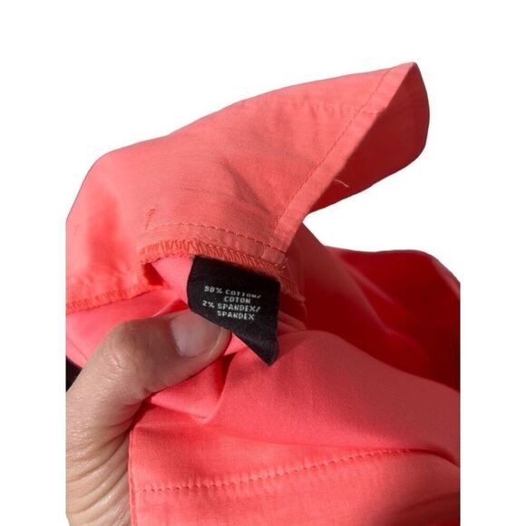 Lafayette 148 Cropped Coral Pink Pants Size 12 Spandex Stretch Barbie Core - Picture 8 of 13